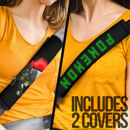 Pokemon Anime Seat Belt Covers Zygarde Strength With Watercolor Poke Ball Belt Covers