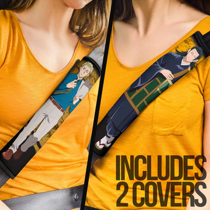 Jujutsu Kaisen Anime Seat Belt Covers - Cool Suguru Geto And Kento Nanami Runaway Walking Belt Covers