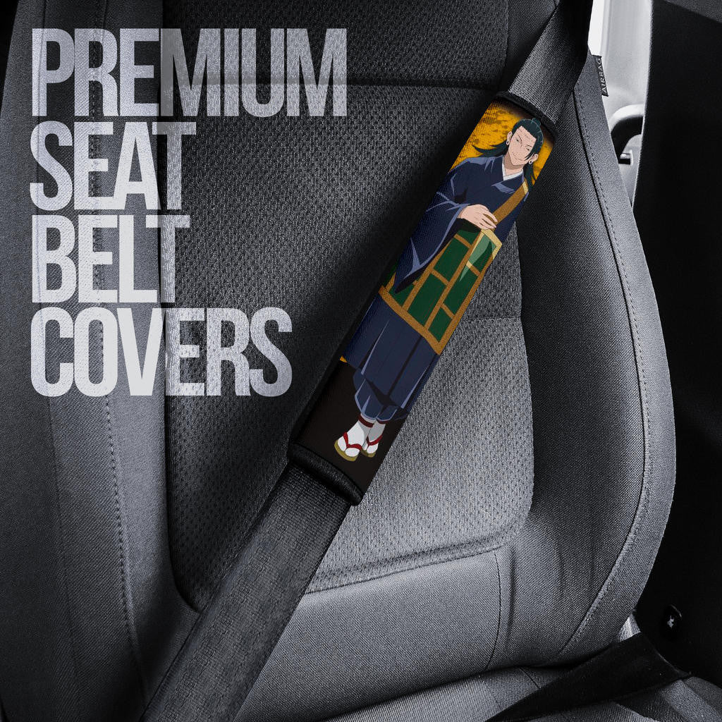 Jujutsu Kaisen Anime Seat Belt Covers - Cool Suguru Geto And Kento Nanami Runaway Walking Belt Covers