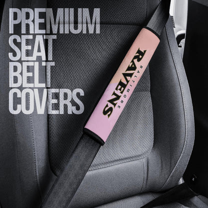 Baltimore Ravens American Football Team Seat Belt Covers Evil Purple Raven Silhouette Come Get Some Rugby Belt Covers