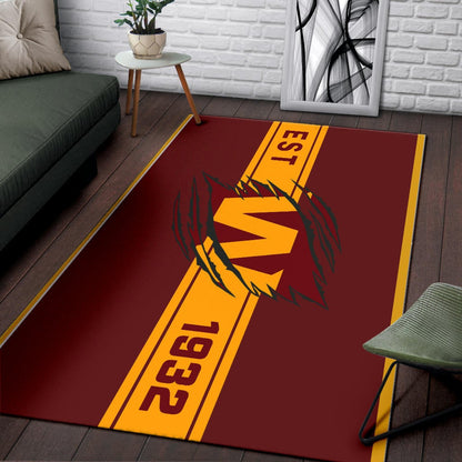 American Football Team Area Rug - Washington W Est 1932 Claw Rugs Home Decor