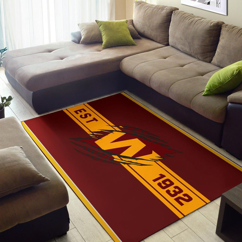 American Football Team Area Rug - Washington W Est 1932 Claw Rugs Home Decor