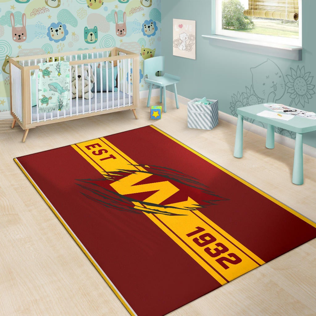 American Football Team Area Rug - Washington W Est 1932 Claw Rugs Home Decor