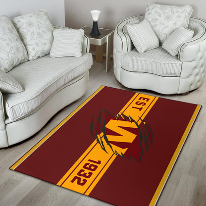 American Football Team Area Rug - Washington W Est 1932 Claw Rugs Home Decor