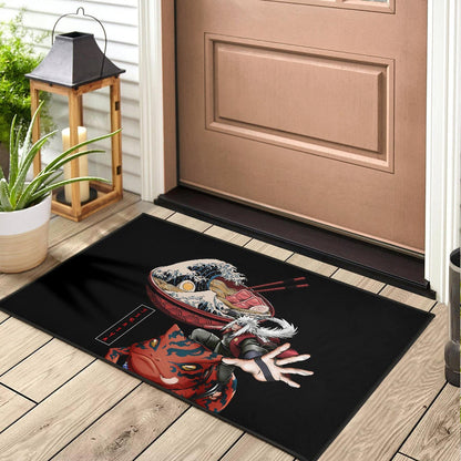 Naruto Anime Door Mat - Jiraiya With Gama Keeper Toad Ramen Bowl Door Mat Home Decor
