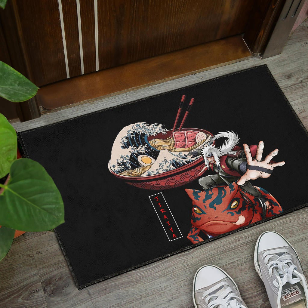Naruto Anime Door Mat - Jiraiya With Gama Keeper Toad Ramen Bowl Door Mat Home Decor