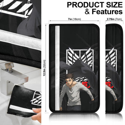 Attack On Titan Anime  Seat Belt Covers - Eren Take Off Cloak Monster Skeleton  Belt Covers