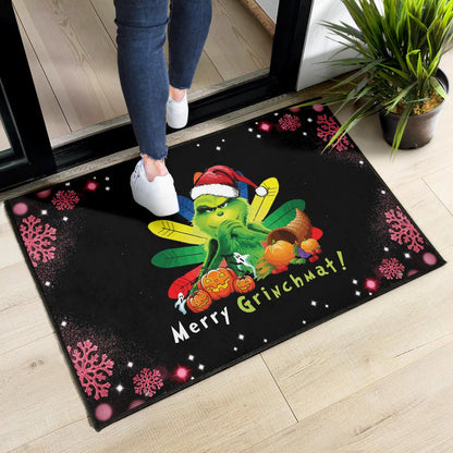 Christmas Door Mat | Merry Grinchmat Pumpkin Vegetables Pink Snowflake Door Mat Home Decor NA100404