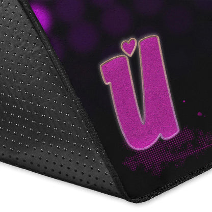 Valentine Area Rug - I Love You Purple Skull Heart With Wings Rugs Home Decor