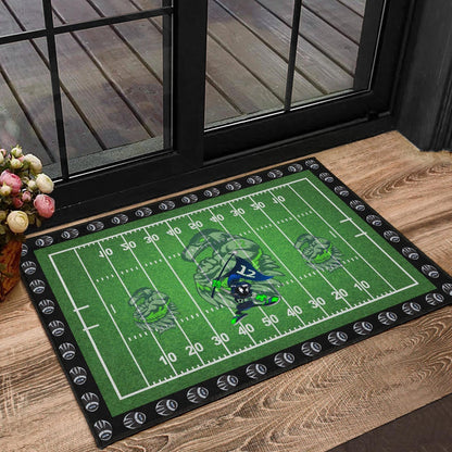 American Football Team Door Mat - Seattle Seahawks Muscle Marvin The Martian 12 Door Mat Home Decor