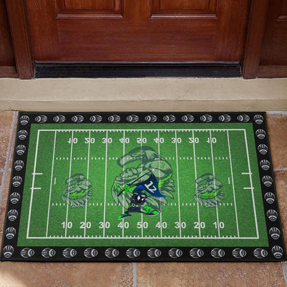American Football Team Door Mat - Seattle Seahawks Muscle Marvin The Martian 12 Door Mat Home Decor