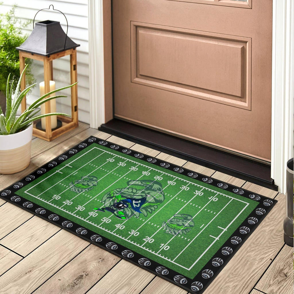 American Football Team Door Mat - Seattle Seahawks Muscle Marvin The Martian 12 Door Mat Home Decor