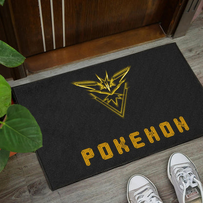 Pokemon Anime Door Mat Team Instinct Symbol Neon Zapdos Pokemon Go Door Mat Home Decor