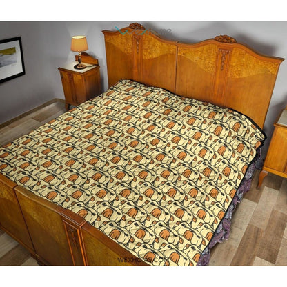 English Bulldog Pattern Print Design 02 Premium Quilt