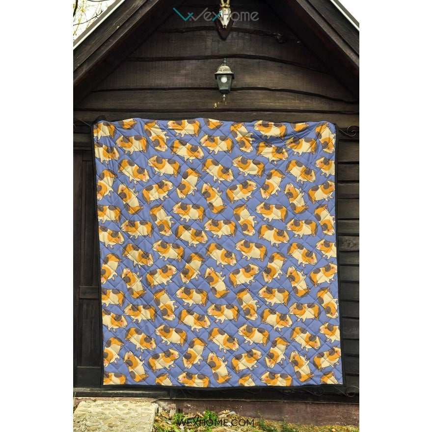 Guinea Pig Pattern Print Design 02 Premium Quilt