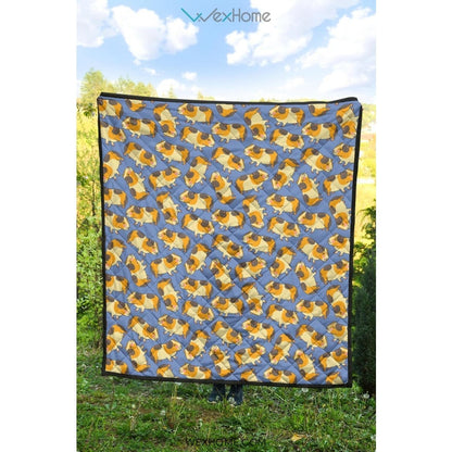 Guinea Pig Pattern Print Design 02 Premium Quilt