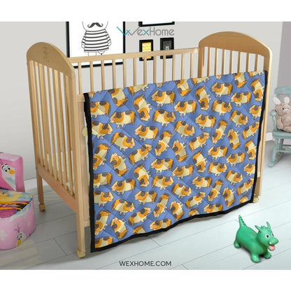 Guinea Pig Pattern Print Design 02 Premium Quilt
