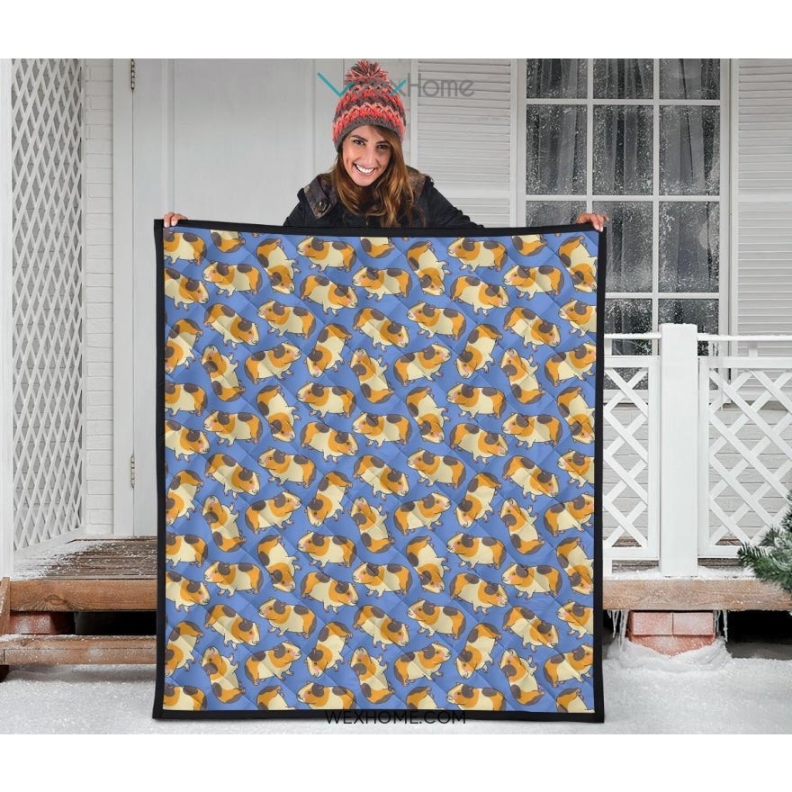 Guinea Pig Pattern Print Design 02 Premium Quilt