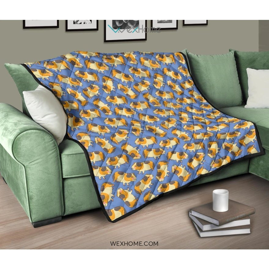 Guinea Pig Pattern Print Design 02 Premium Quilt