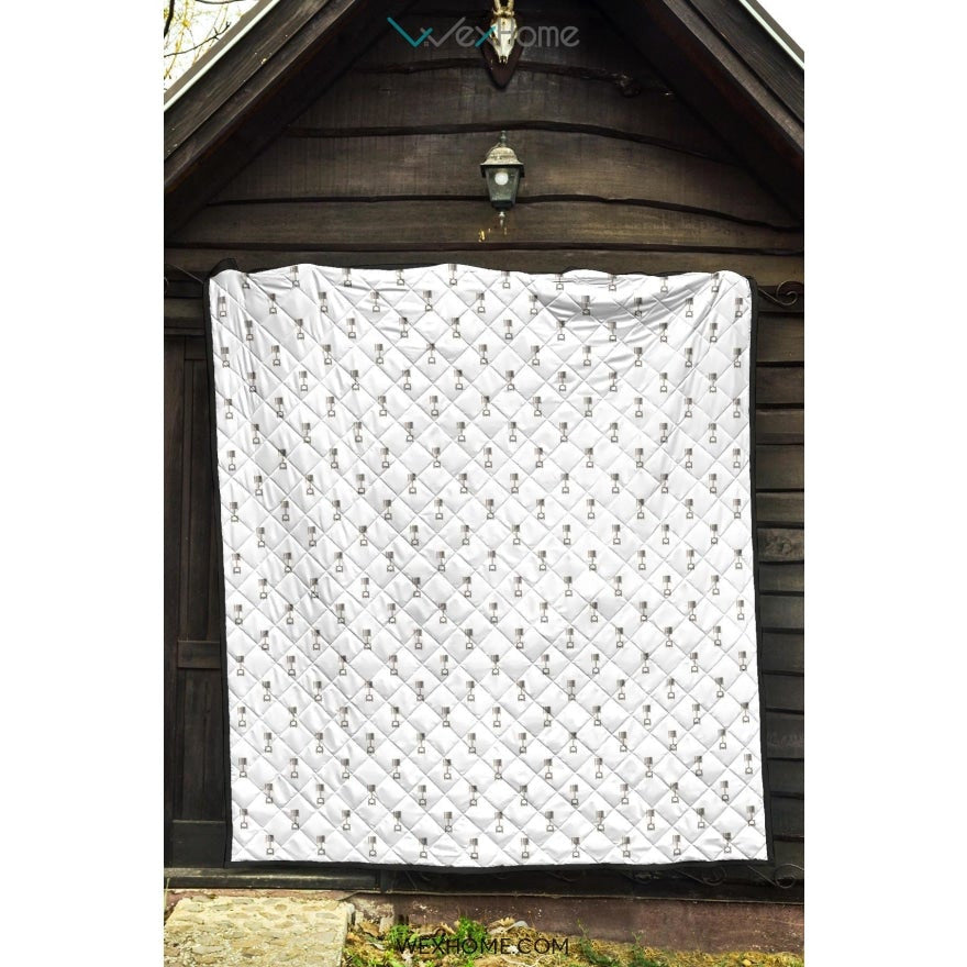 Engine Piston Background Pattern Print Design 01 Premium Quilt