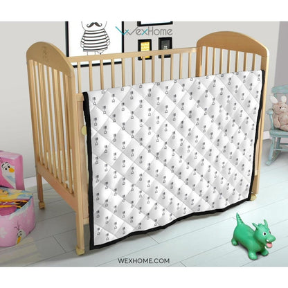 Engine Piston Background Pattern Print Design 01 Premium Quilt