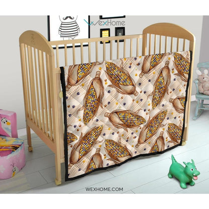 Corn Pattern Print Design 03 Premium Quilt