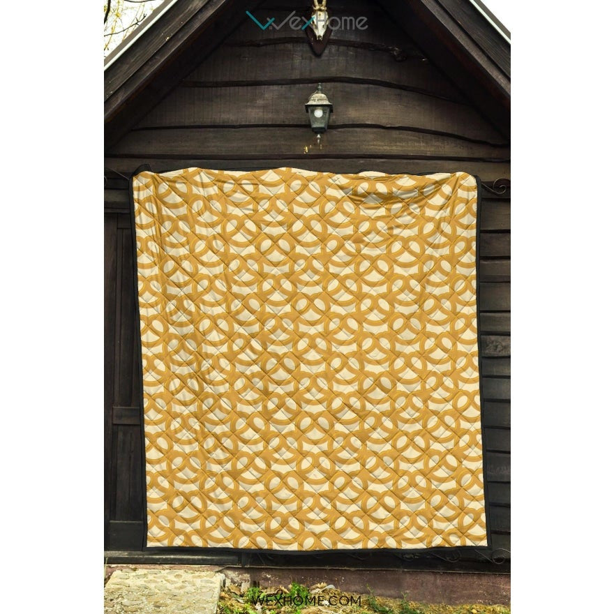 Pretzels Pattern Print Design 01 Premium Quilt