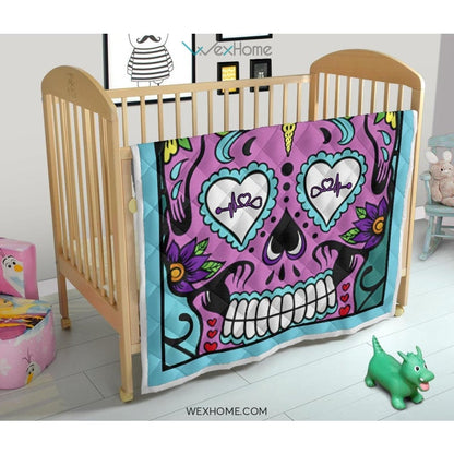 Sugar Skull Nurse Premium Quilt