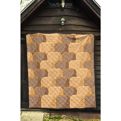 Bread Toast Pattern Print Design 04 Premium Quilt