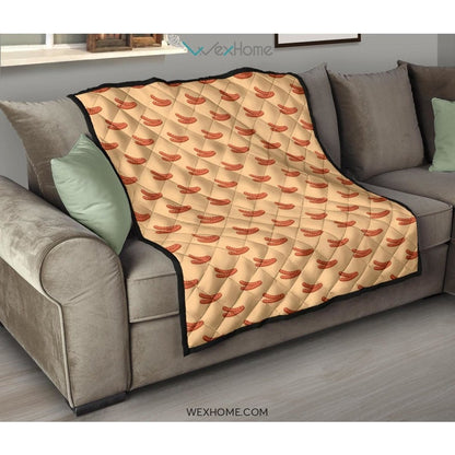 Sausage Pattern Print Design 03 Premium Quilt