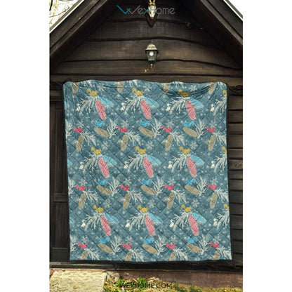 Squirrel Pattern Print Design 01 Premium Quilt