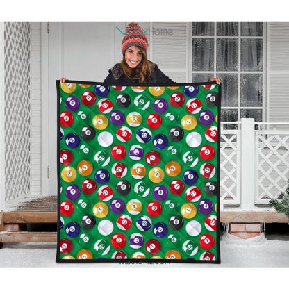 Billiard Ball Pattern Print Design 02 Premium Quilt