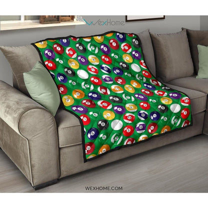 Billiard Ball Pattern Print Design 02 Premium Quilt