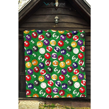 Billiard Ball Pattern Print Design 02 Premium Quilt