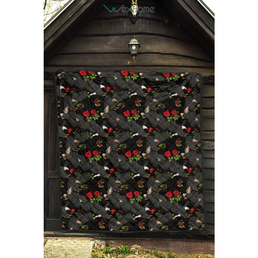 Eagle Pattern Print Design 04 Premium Quilt