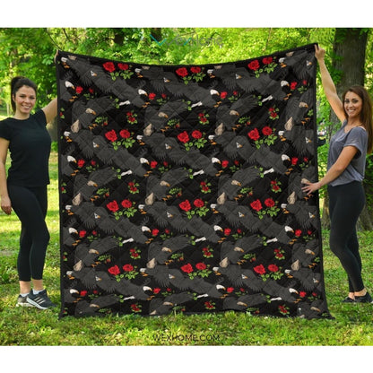 Eagle Pattern Print Design 04 Premium Quilt