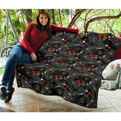 Eagle Pattern Print Design 04 Premium Quilt