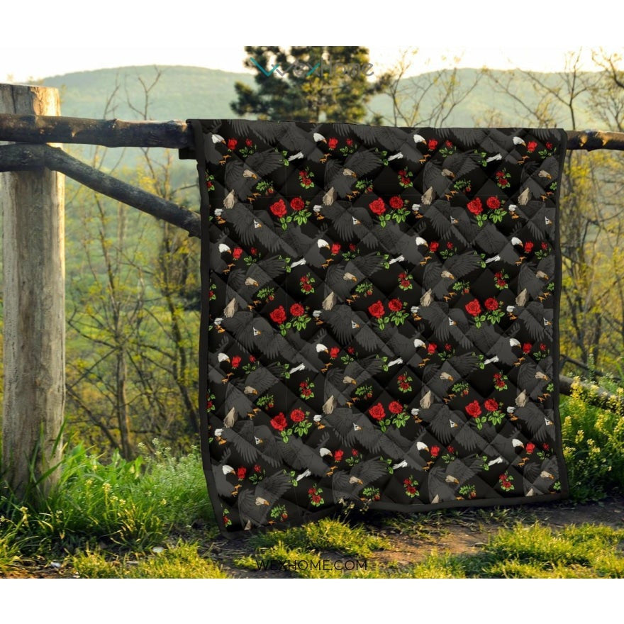 Eagle Pattern Print Design 04 Premium Quilt