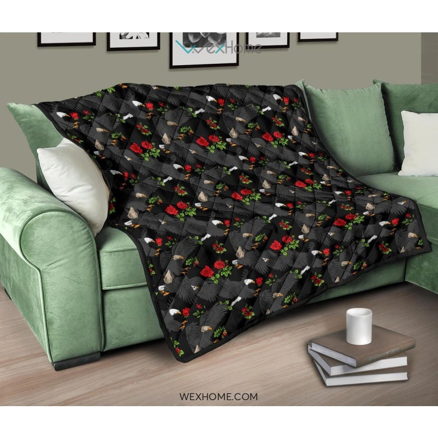 Eagle Pattern Print Design 04 Premium Quilt