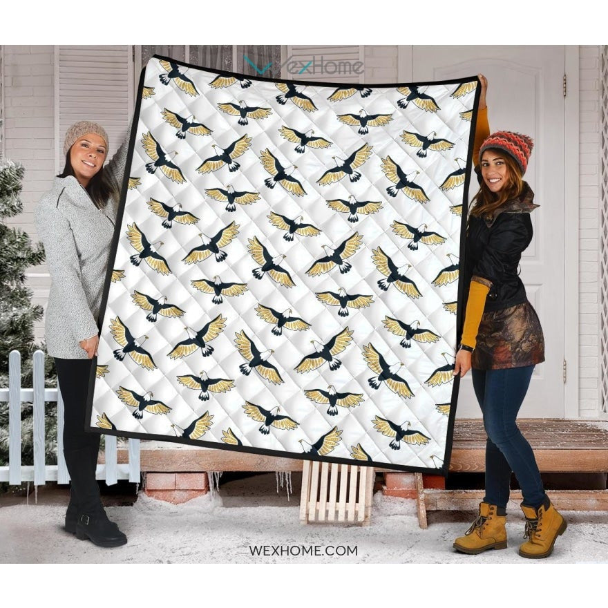 Eagle Pattern Print Design 03 Premium Quilt