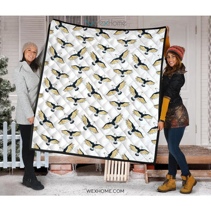 Eagle Pattern Print Design 03 Premium Quilt