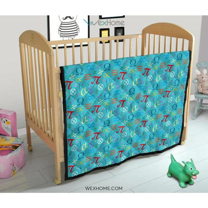 Math Pattern Print Design 02 Premium Quilt
