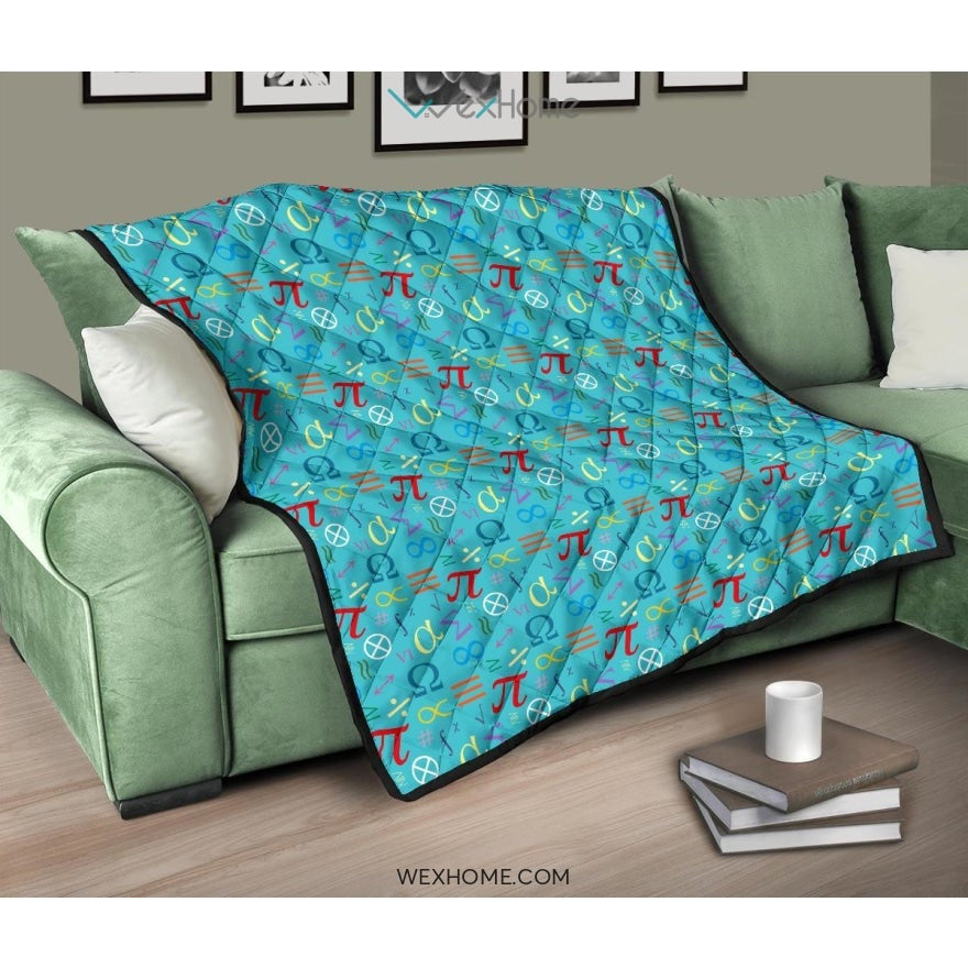 Math Pattern Print Design 02 Premium Quilt