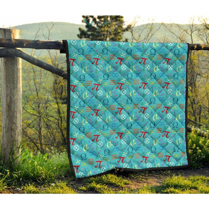 Math Pattern Print Design 02 Premium Quilt