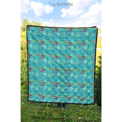 Math Pattern Print Design 02 Premium Quilt