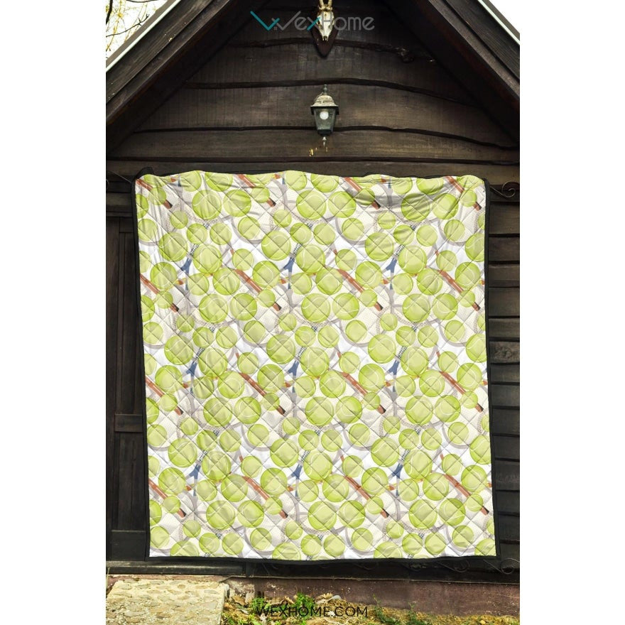 Tennis Pattern Print Design 01 Premium Quilt