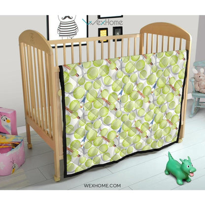 Tennis Pattern Print Design 01 Premium Quilt
