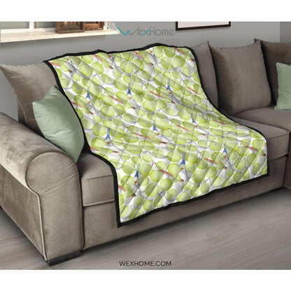 Tennis Pattern Print Design 01 Premium Quilt