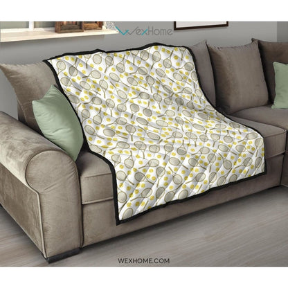 Tennis Pattern Print Design 02 Premium Quilt