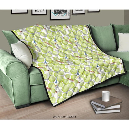 Tennis Pattern Print Design 01 Premium Quilt